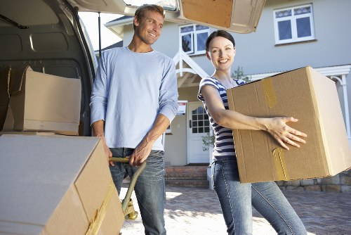 Local removals team handling apartment access in Richmond